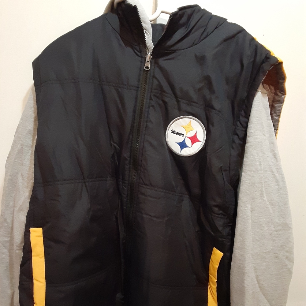 Men's XXL Vest Hoodie (Steelers)